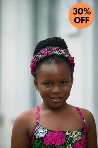 MINI PINK FLORAL BRAIDED HEADBAND Kid’s Headband