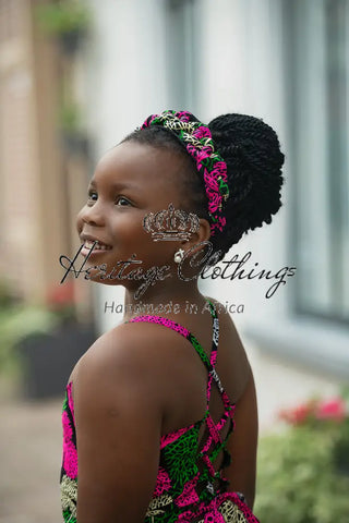 MINI PINK FLORAL BRAIDED HEADBAND Kid’s Headband