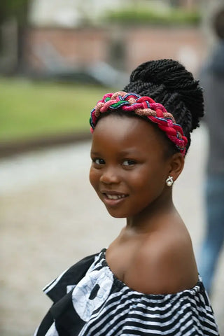 MINI PINK FLORAL BRAIDED HEADBAND Kid’s Headband