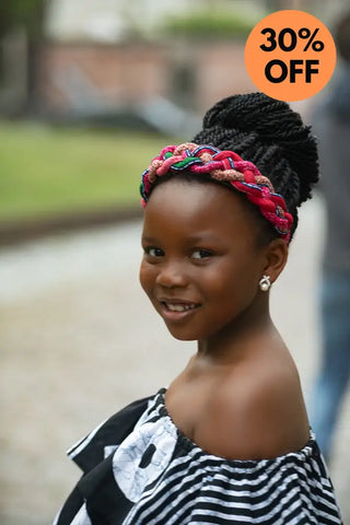 MINI PINK FLORAL BRAIDED HEADBAND Kid’s Headband