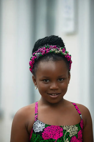 MINI PINK FLORAL BRAIDED HEADBAND Kid’s Headband