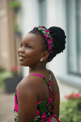 MINI PINK FLORAL BRAIDED HEADBAND Kid’s Headband