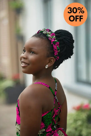 MINI PINK FLORAL BRAIDED HEADBAND Kid’s Headband