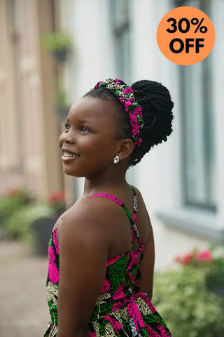 MINI PINK FLORAL BRAIDED HEADBAND Kid’s Headband