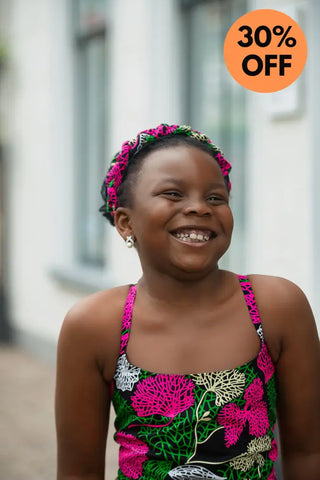 MINI PINK FLORAL BRAIDED HEADBAND Kid’s Headband