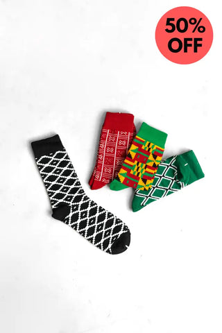 Mixed Print Set UK 4-8/EU 36-41 Socks