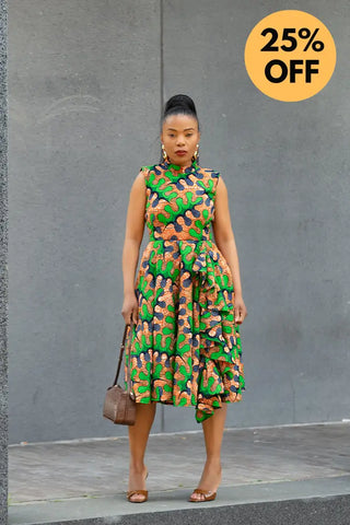 MODUPE GREEN PEPLUM DRESS Women’s Dress