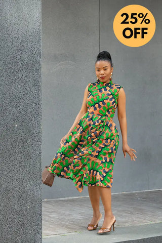 MODUPE GREEN PEPLUM DRESS Women’s Dress