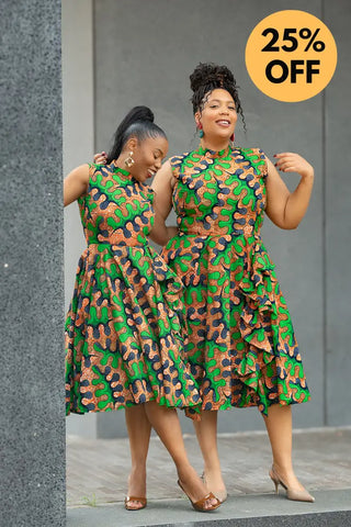 MODUPE GREEN PEPLUM DRESS Women’s Dress