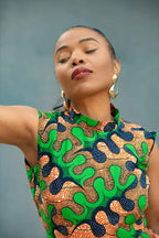 MODUPE GREEN PEPLUM DRESS Women’s Dress