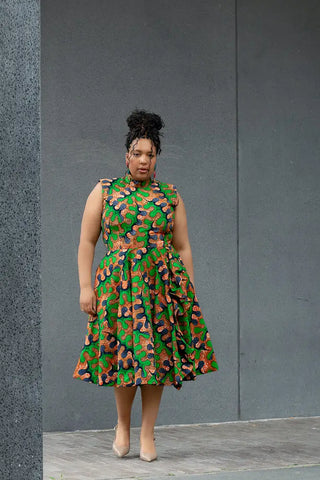 MODUPE GREEN PEPLUM DRESS Women’s Dress