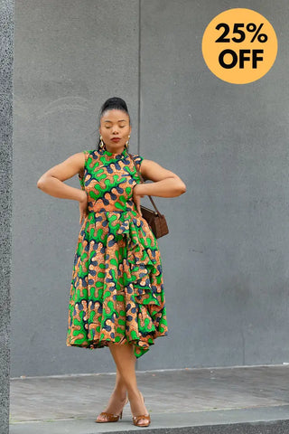 MODUPE GREEN PEPLUM DRESS Women’s Dress