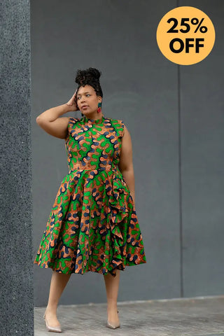 MODUPE GREEN PEPLUM DRESS Women’s Dress