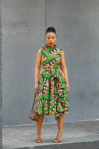 MODUPE GREEN PEPLUM DRESS Women’s Dress