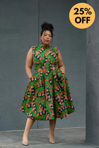 MODUPE GREEN PEPLUM DRESS Women’s Dress