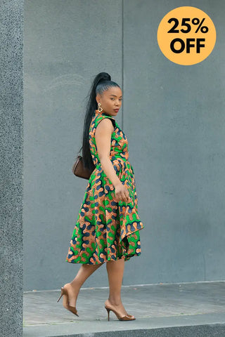 MODUPE GREEN PEPLUM DRESS Women’s Dress