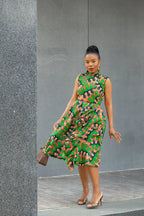 MODUPE GREEN PEPLUM DRESS Women’s Dress