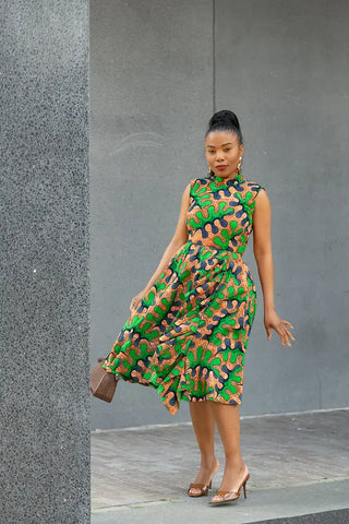 MODUPE GREEN PEPLUM DRESS Women’s Dress