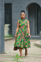 MODUPE GREEN PEPLUM DRESS Women’s Dress