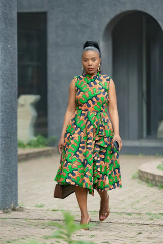 MODUPE GREEN PEPLUM DRESS Women’s Dress