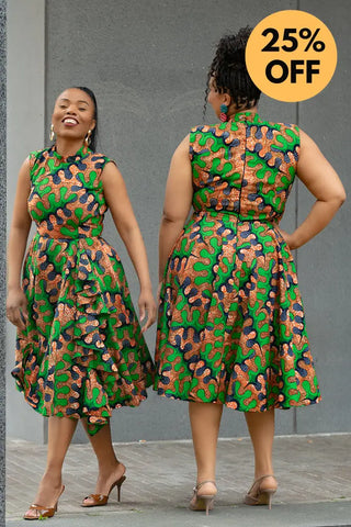 MODUPE GREEN PEPLUM DRESS Women’s Dress