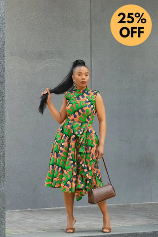 MODUPE GREEN PEPLUM DRESS Women’s Dress