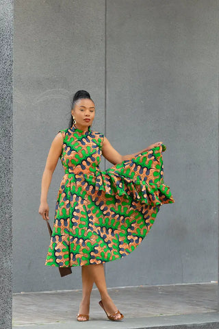 MODUPE GREEN PEPLUM DRESS Women’s Dress