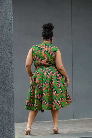 MODUPE GREEN PEPLUM DRESS Women’s Dress