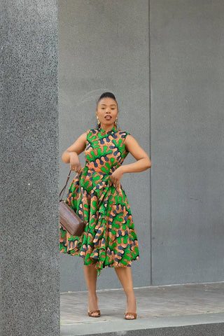 MODUPE GREEN PEPLUM DRESS Women’s Dress