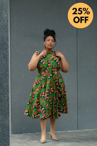 MODUPE GREEN PEPLUM DRESS Women’s Dress