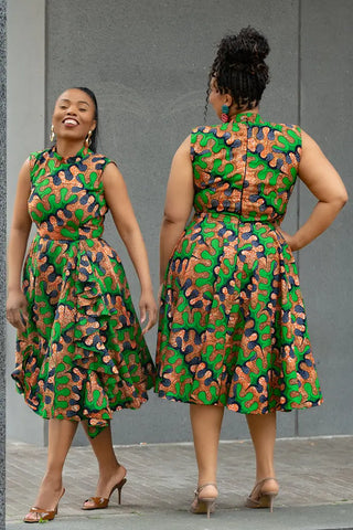 MODUPE GREEN PEPLUM DRESS Women’s Dress