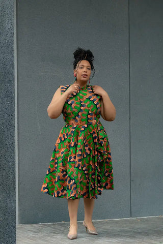 MODUPE GREEN PEPLUM DRESS Women’s Dress