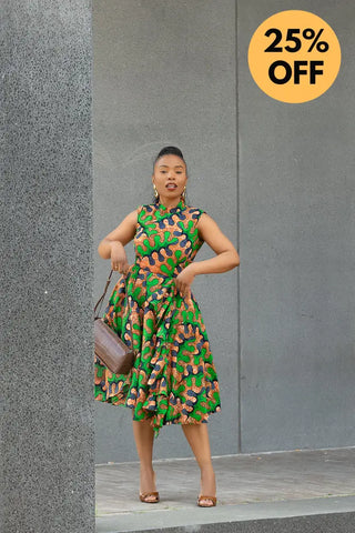 MODUPE GREEN PEPLUM DRESS Women’s Dress