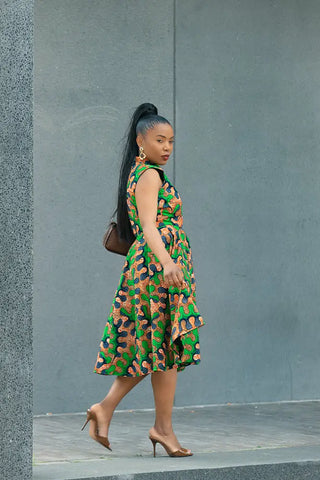 MODUPE GREEN PEPLUM DRESS Women’s Dress