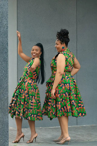 MODUPE GREEN PEPLUM DRESS Women’s Dress