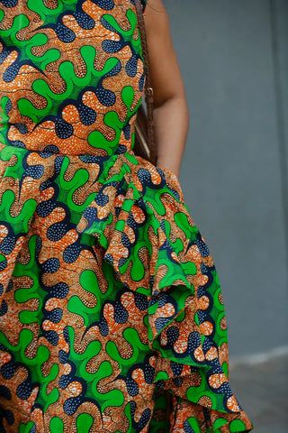 MODUPE GREEN PEPLUM DRESS Women’s Dress