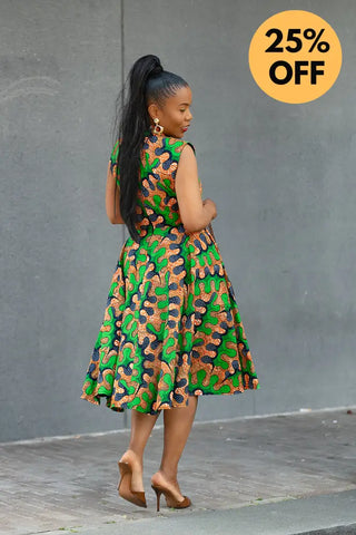 MODUPE GREEN PEPLUM DRESS Women’s Dress