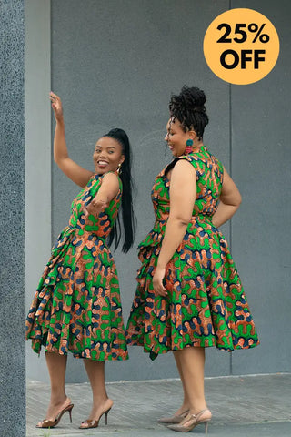 MODUPE GREEN PEPLUM DRESS Women’s Dress