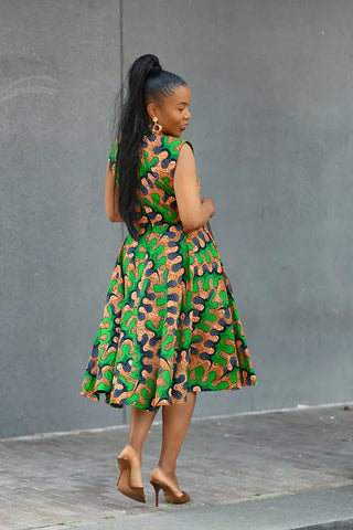 MODUPE GREEN PEPLUM DRESS Women’s Dress