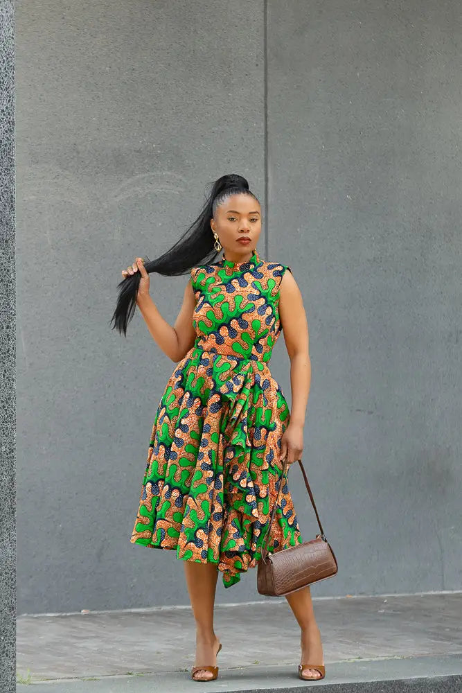 MODUPE GREEN PEPLUM DRESS Women’s Dress