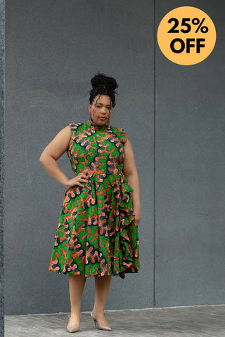 MODUPE GREEN PEPLUM DRESS Women’s Dress