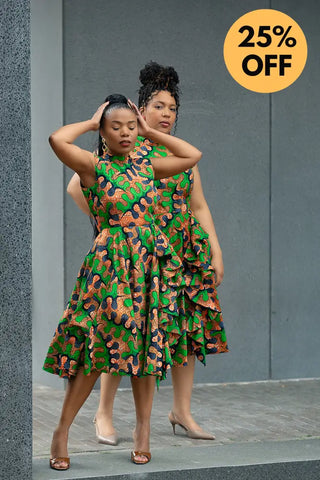 MODUPE GREEN PEPLUM DRESS Women’s Dress