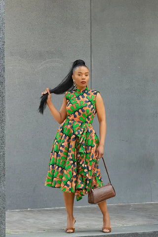 MODUPE GREEN PEPLUM DRESS Women’s Dress