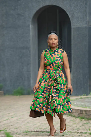 MODUPE GREEN PEPLUM DRESS Women’s Dress