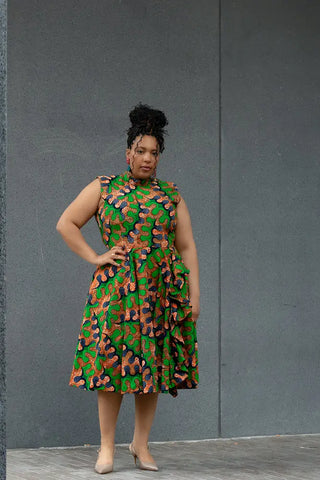 MODUPE GREEN PEPLUM DRESS Women’s Dress