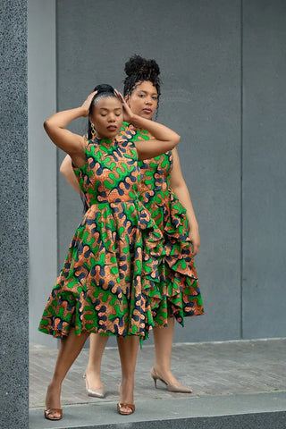 MODUPE GREEN PEPLUM DRESS Women’s Dress