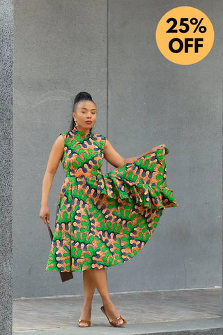 MODUPE GREEN PEPLUM DRESS Women’s Dress