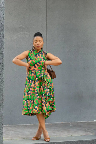 MODUPE GREEN PEPLUM DRESS Women’s Dress