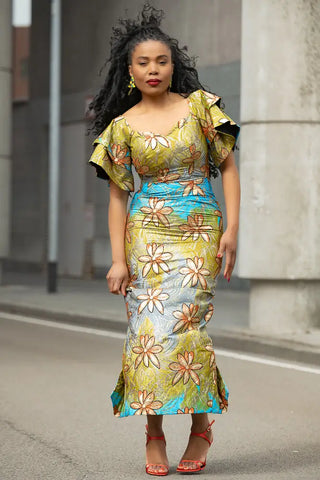 MOJISOLA GOLD DRESS Women’s Dress