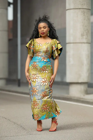 MOJISOLA GOLD DRESS Women’s Dress